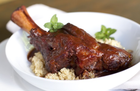 Lamb shank - cooked with bone in nutritional information